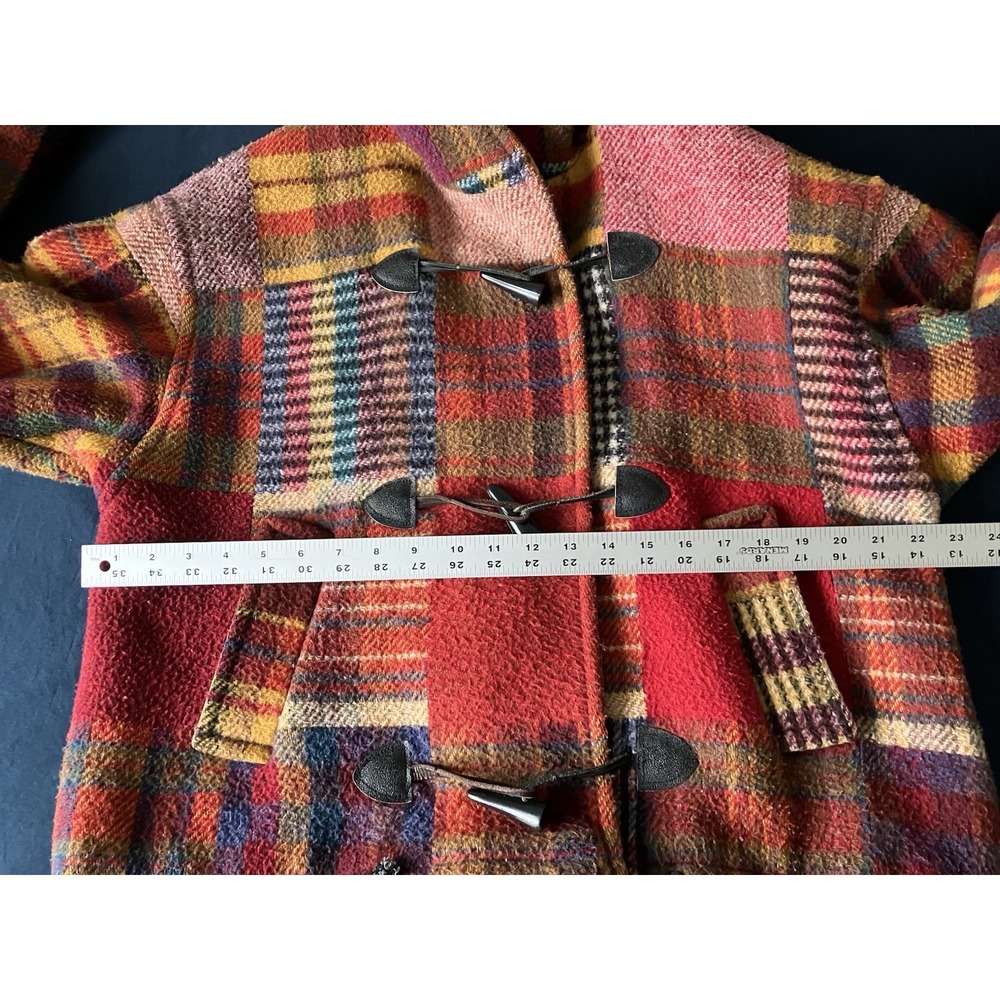 The Limited Plaid Patchwork Wool Blend Coat Size Medium Traditional Classic - Picture 4 of 8